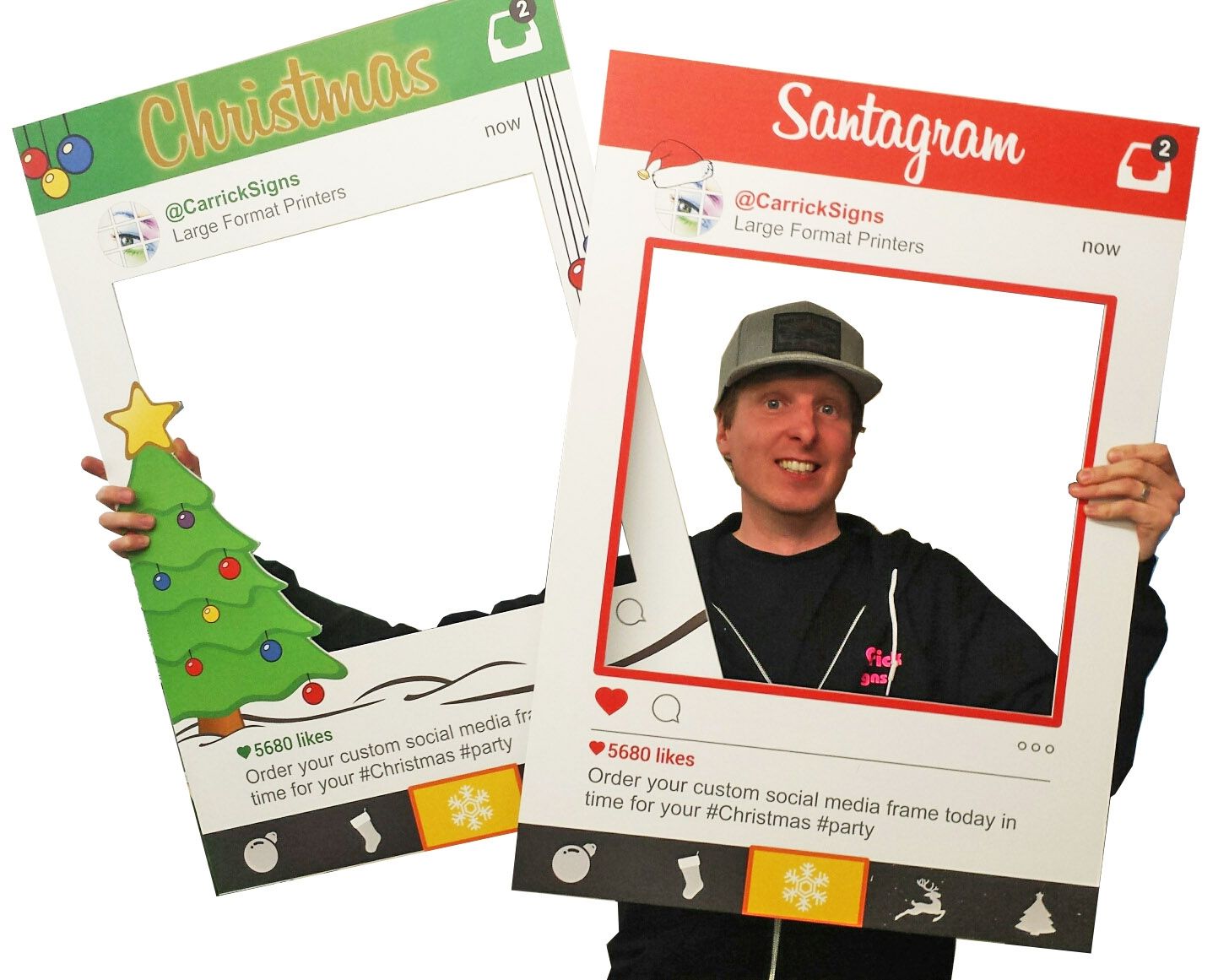 christmas party selfie frame