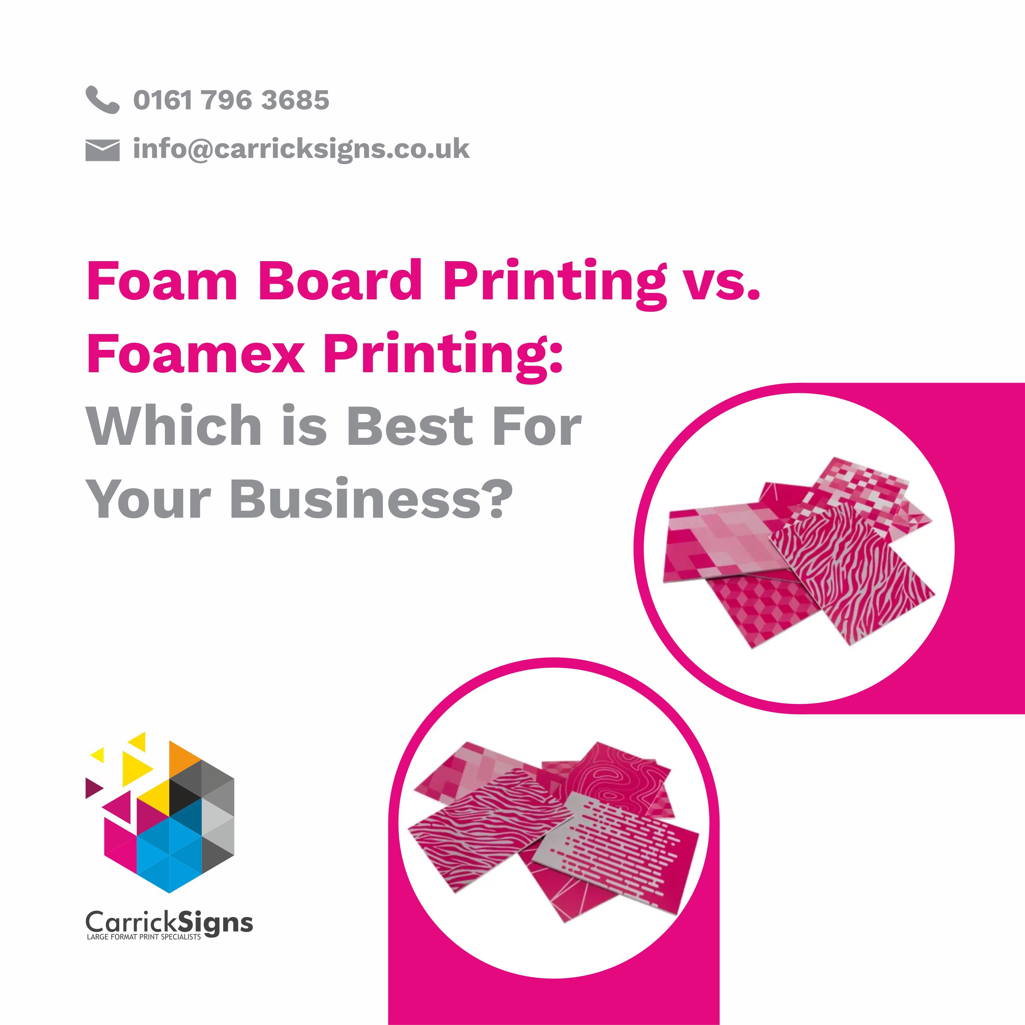 Foam Board Printing vs. Foamex Printing: Which is Best For Your Business?